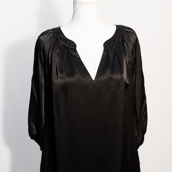 Black Halo 100% Silk Shift Tunic EUC 🎄 🕎 New Year’s Eve Dress - Picture 5 of 8